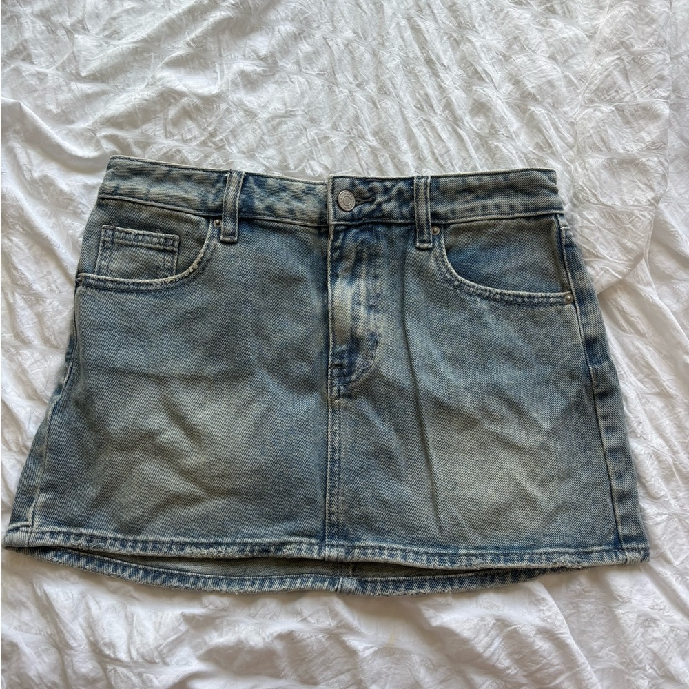 PacSun Faded Blue Denim Mini Skirt